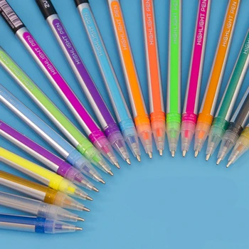 Набор ручек Lolede Metalli Colors, художественные маркеры, маркеры, Канцелярские принадлежности, ручка для каллиграфии Caneta Manga, Школьные принадлежности