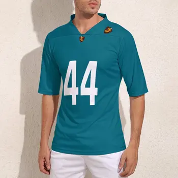 Персонализация Jacksonville No 44 Green Rugby Jersey Спортивные винтажные футбольные майки для мужчин Футбольные футболки на заказ