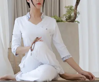 Летний и весенний женский костюм для йоги из высокоэластичного нейлона, костюмы для медитации дзен, униформа, одежда