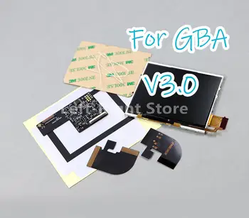 2 комплекта для консоли GBA LCD V3 Комплекты для замены экрана для Nintend GBA ЖК-экран с подсветкой 10 уровней Высокой яркости IPS LCD V3.0