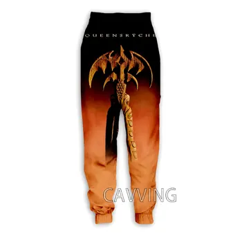 Новые модные женские/мужские повседневные брюки Queensryche Rock с 3D-принтом, спортивные спортивные штаны, прямые штаны для бега трусцой, брюки