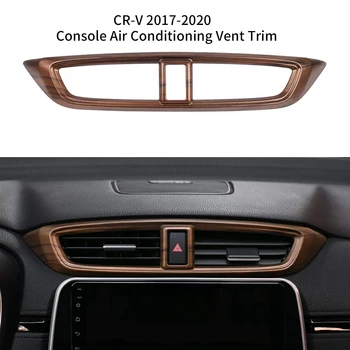 Центральный кондиционер автомобиля Ветроотводящая панель Наклейки на приборную панель из персикового дерева Для Honda CR-V CRV 2017-2020